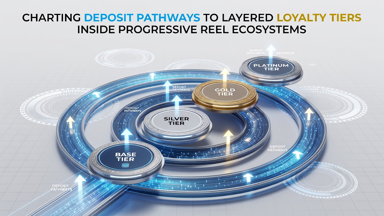 Diagram illustrating deposit flows into progressive reel systems and loyalty tier structures