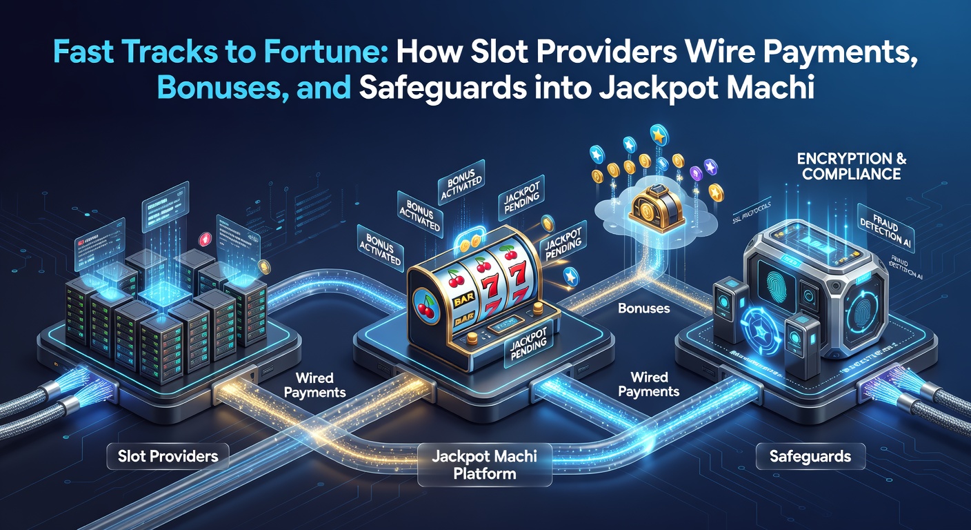 Close-up of slot provider's control panel illustrating wired connections for payments, bonus algorithms, and safeguard protocols in a jackpot setup