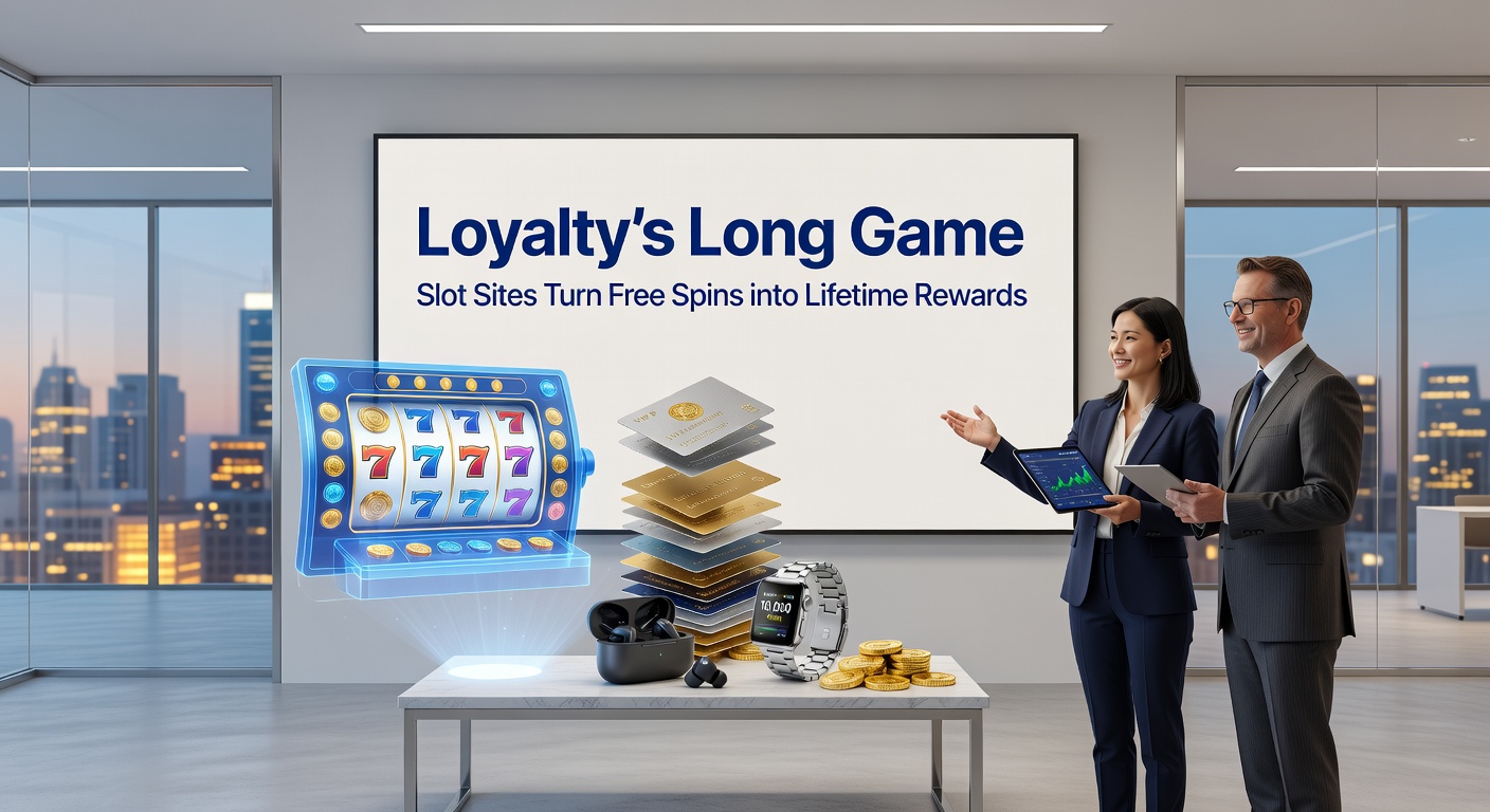 Close-up of a loyalty dashboard on a slot site, illustrating tier progression from free spins to elite rewards with glowing progress meters and jackpot icons