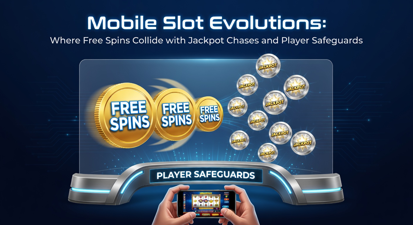 Vibrant mobile slot game interface showing spinning reels with free spin bonuses and jackpot meters lighting up on a smartphone screen