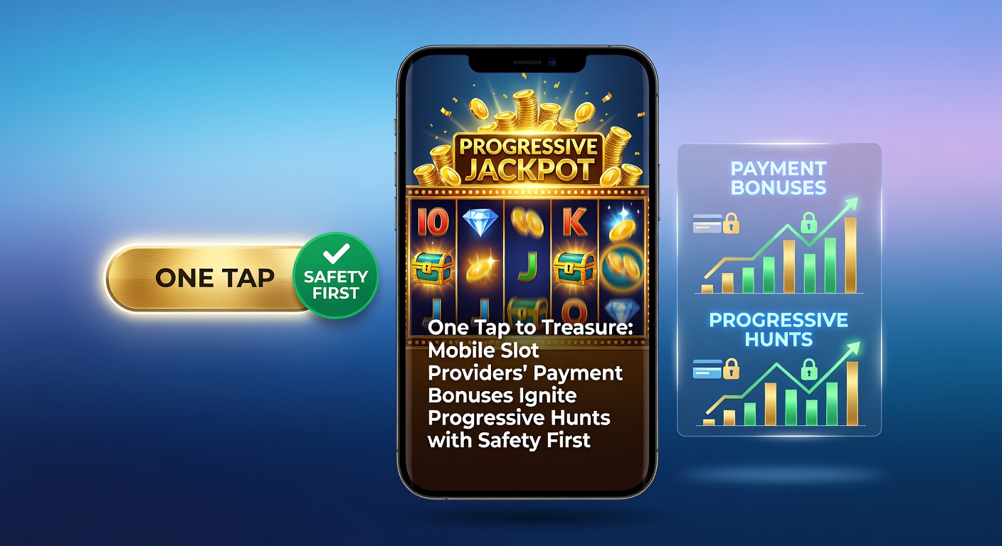 Mobile phone displaying a vibrant slot game interface with glowing progressive jackpot counters and one-tap payment icons, highlighting seamless deposits and bonus activations