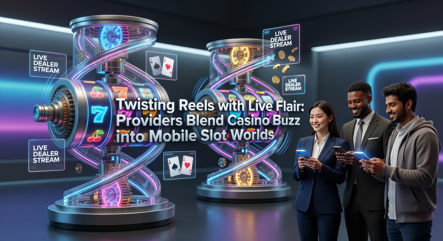 Dynamic mobile slot interface blending live host interaction with colorful spinning reels and chat features